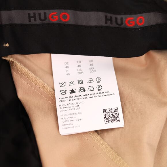 Hugo Boss Men's Khaki Solid Wool Blend Tom Modern-Fit Dress Pants Size 30R - Picture 8 of 8